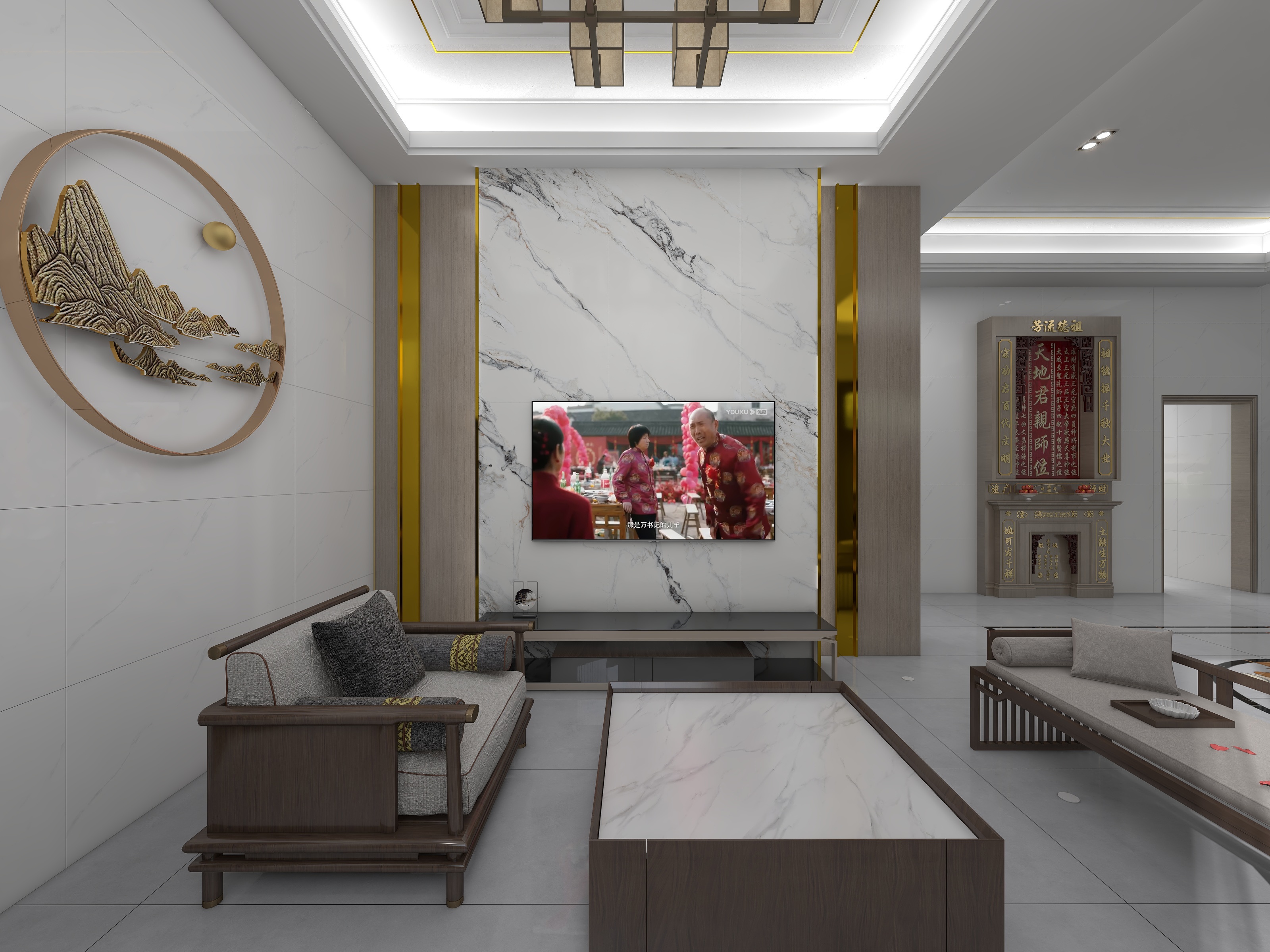 格莱斯刘晓阳-中式别墅装修效果图