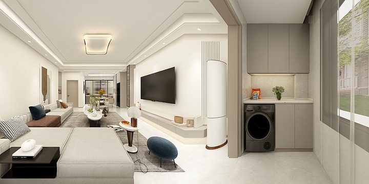 室内设计焦玲儿-公园华府刘先生    135平米    奶油风-装修设计方案