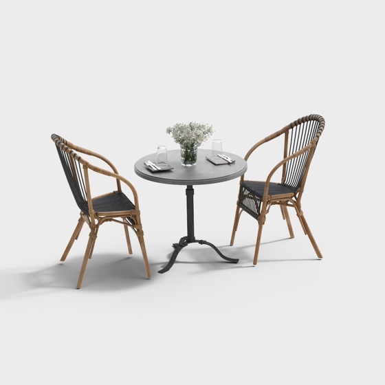 Outdoor table and chair combination