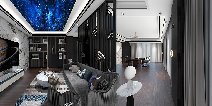 东莞市美顶装饰材料有限公司-广州老总办公室-装修设计方案