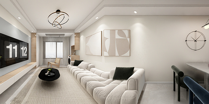 微石-云煦园100平现代简约-装修设计方案