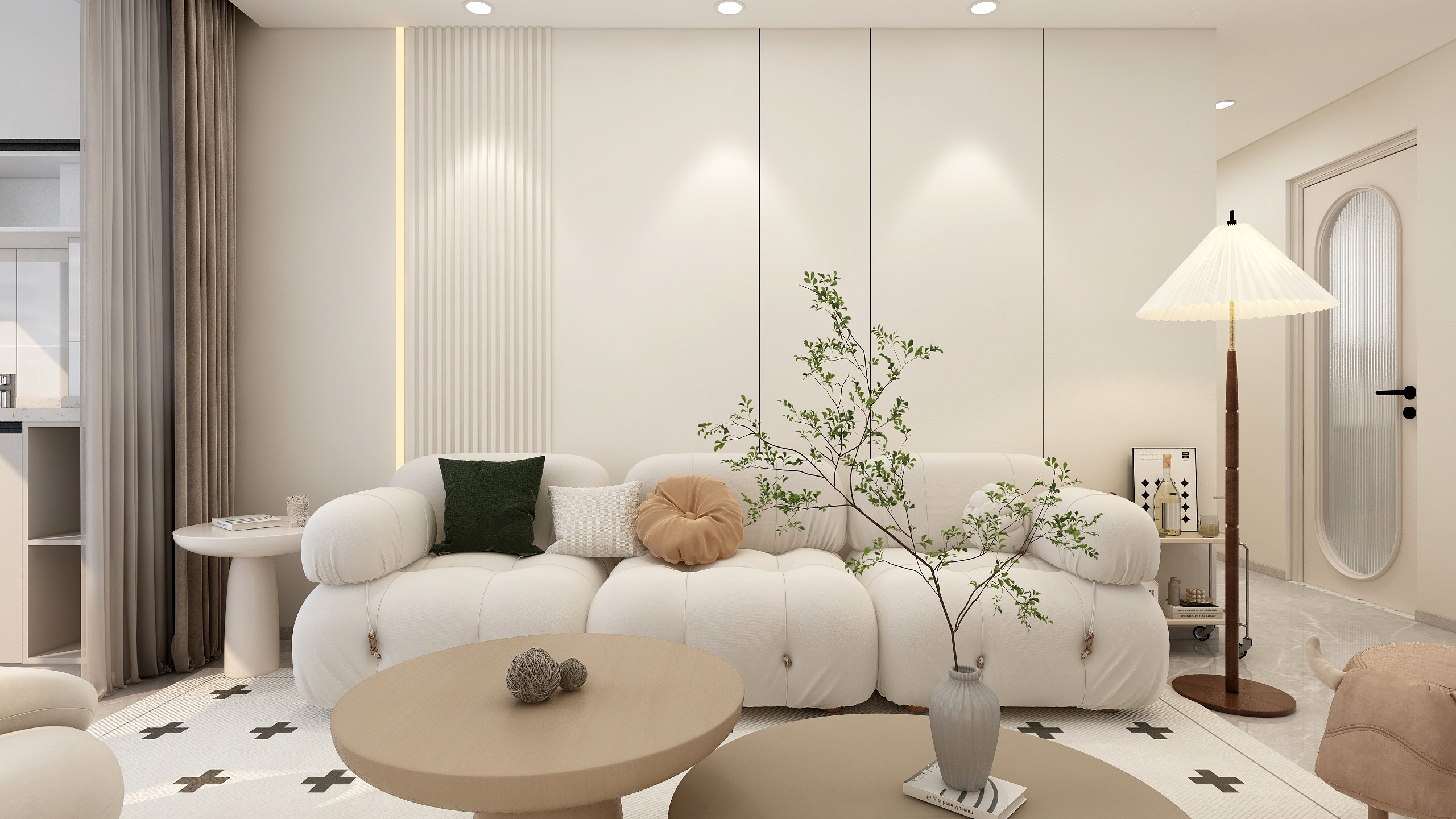 芝士士-奶油风|紫山公馆-装修设计方案