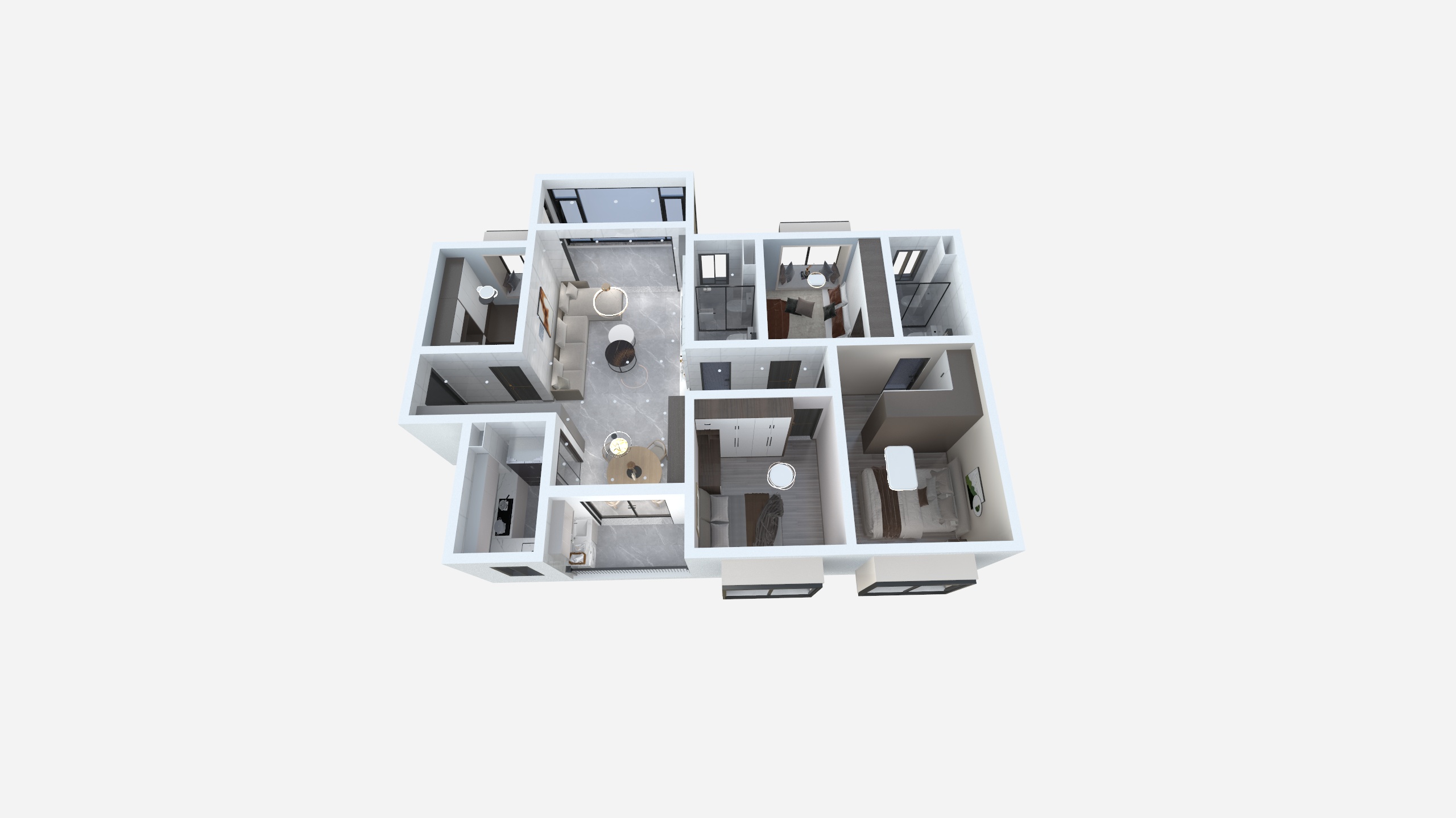 月冷D清风-横沥安置区120面积-装修设计方案