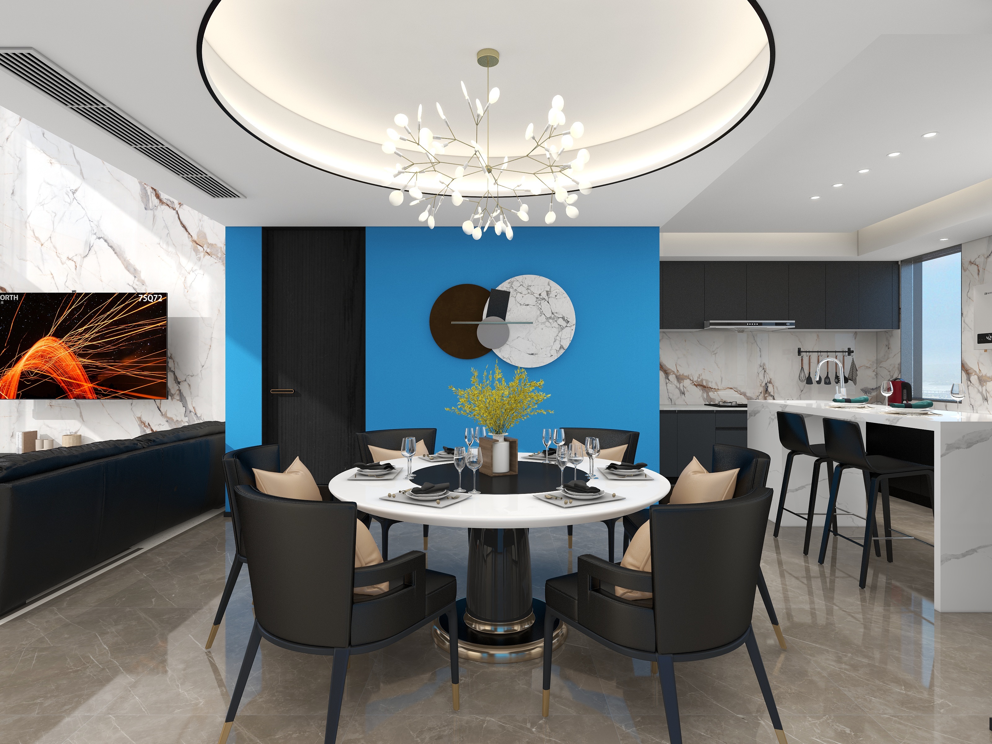 ZZ555-复式现代简约装修效果图