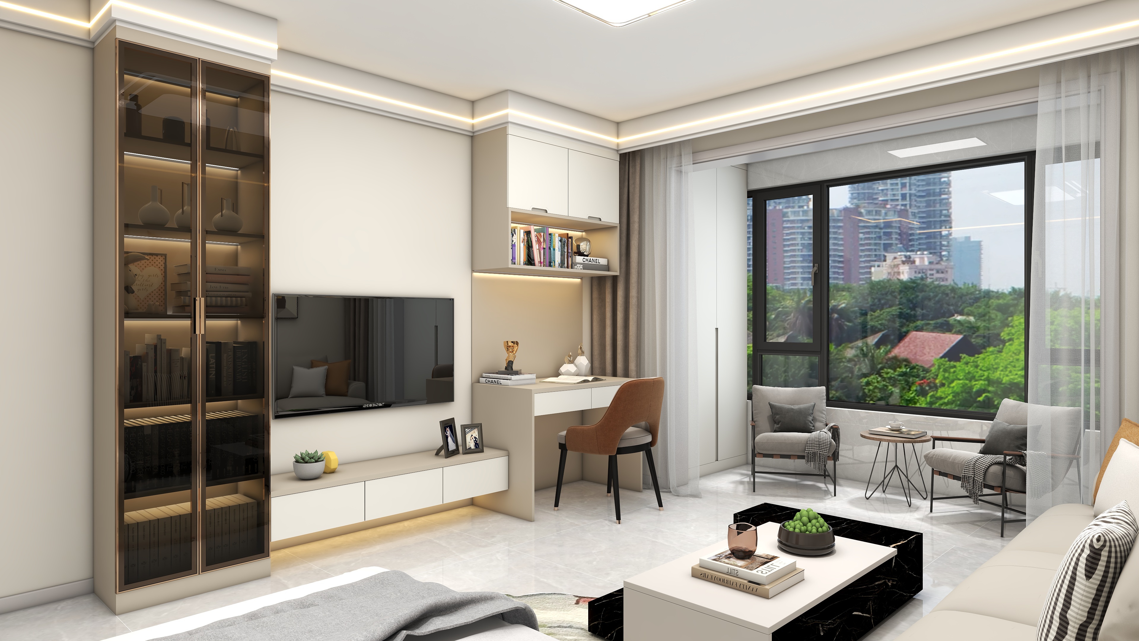 环宇0315-北京鼓楼59㎡1室装修效果图