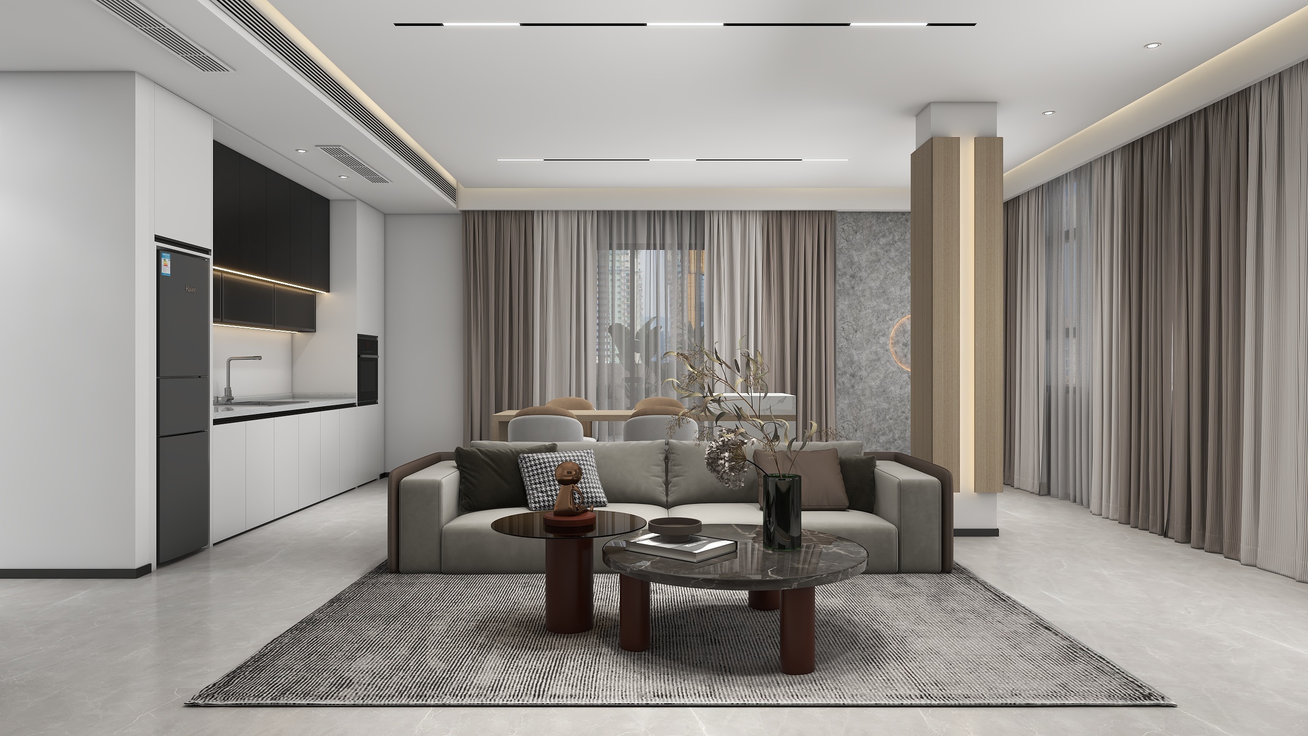 陈子坚aNRR-现代简约-海尔健康套系-陈子坚-万江量子小店-装修设计方案