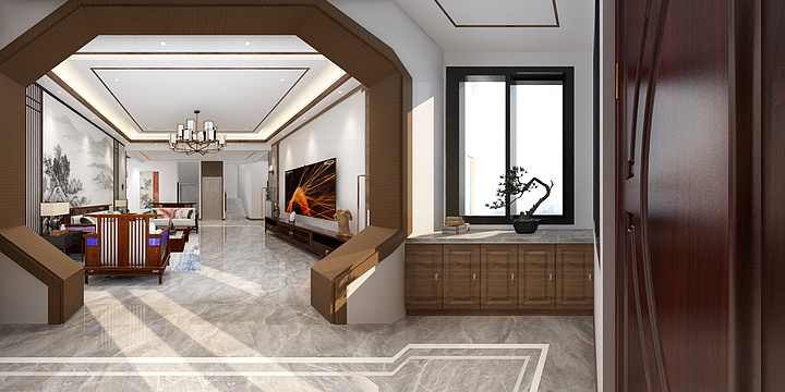 全案设计师-蔡喆-八一自建别墅效果图.-装修设计方案