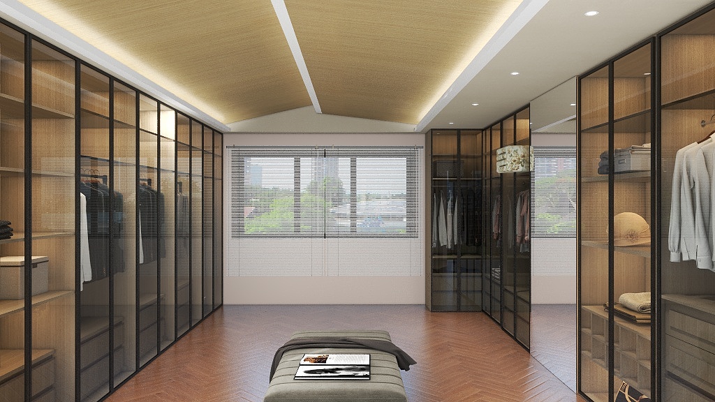 AHU非慧员设计工作室-石湾山庄衣帽间-装修设计方案