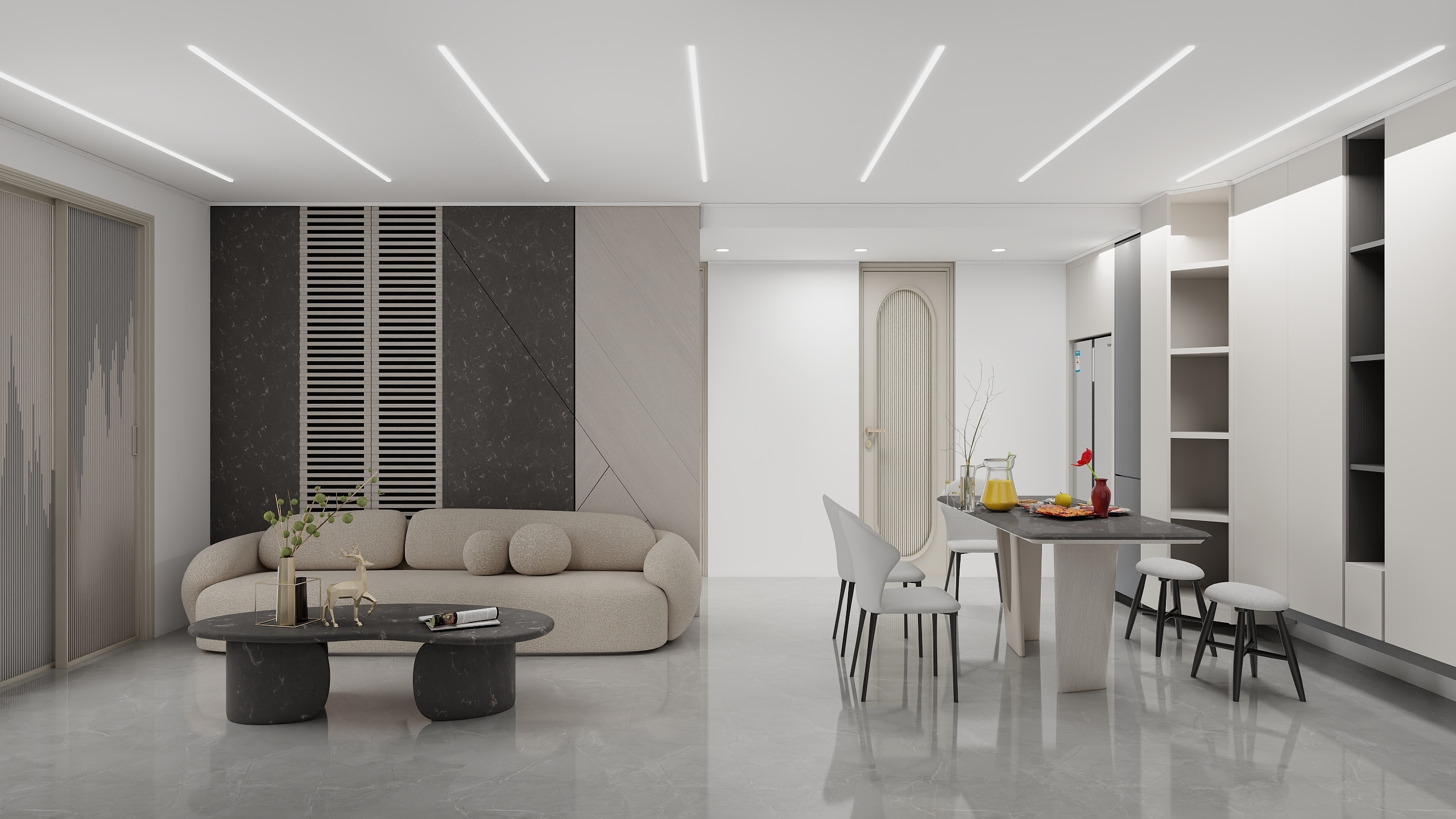 土拨鼠爱设计-金领大厦现代简约83㎡3室-装修设计方案