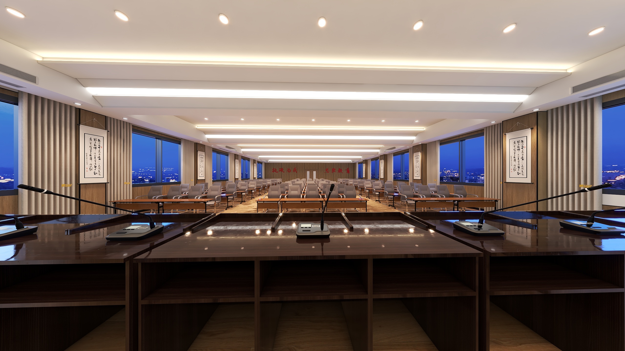 伟力之士-教委大会议室装修效果图