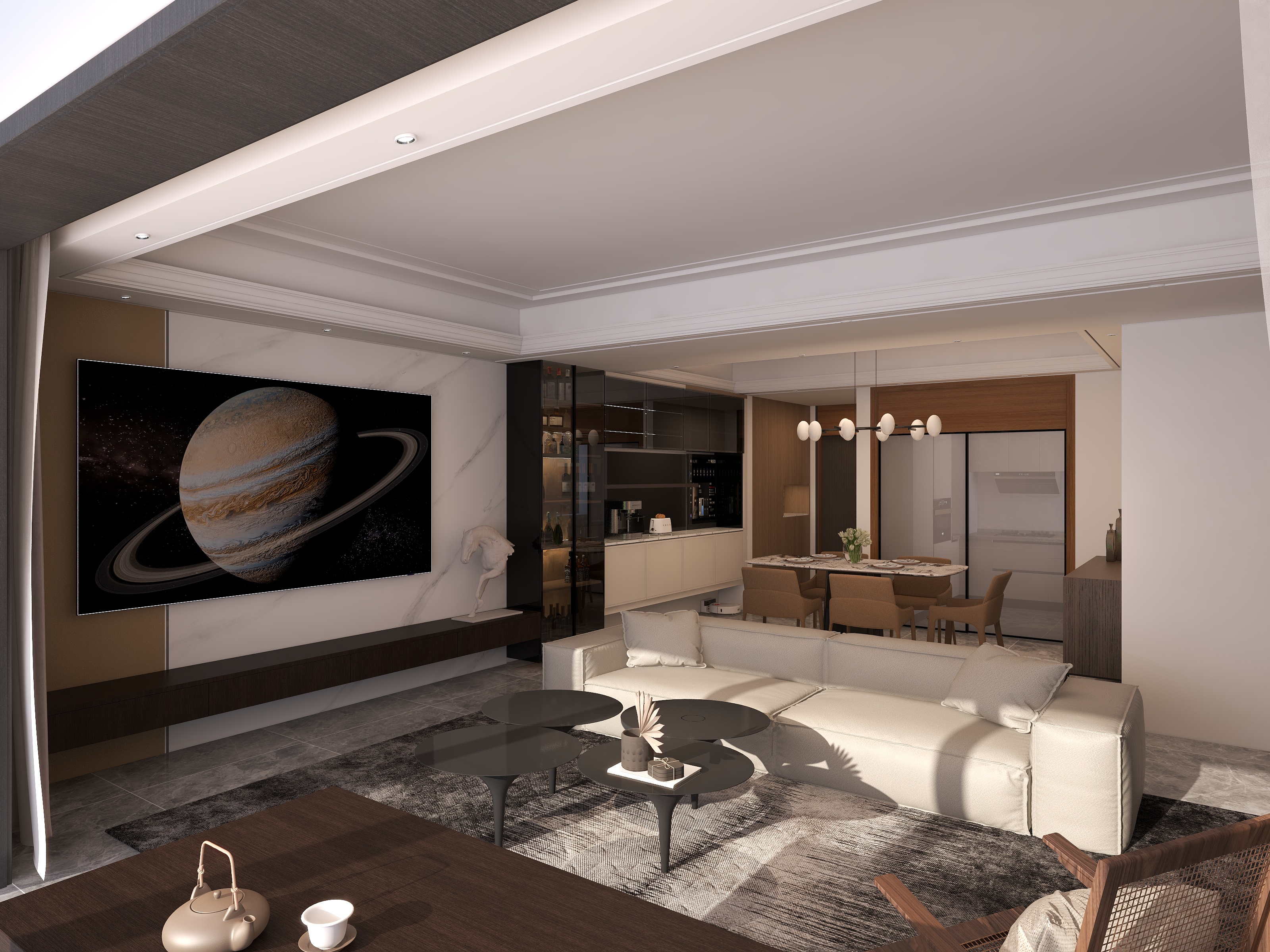 博策装饰建筑工程有限公司-招商蛇口·公园大道现代简约121㎡3室-装修设计方案