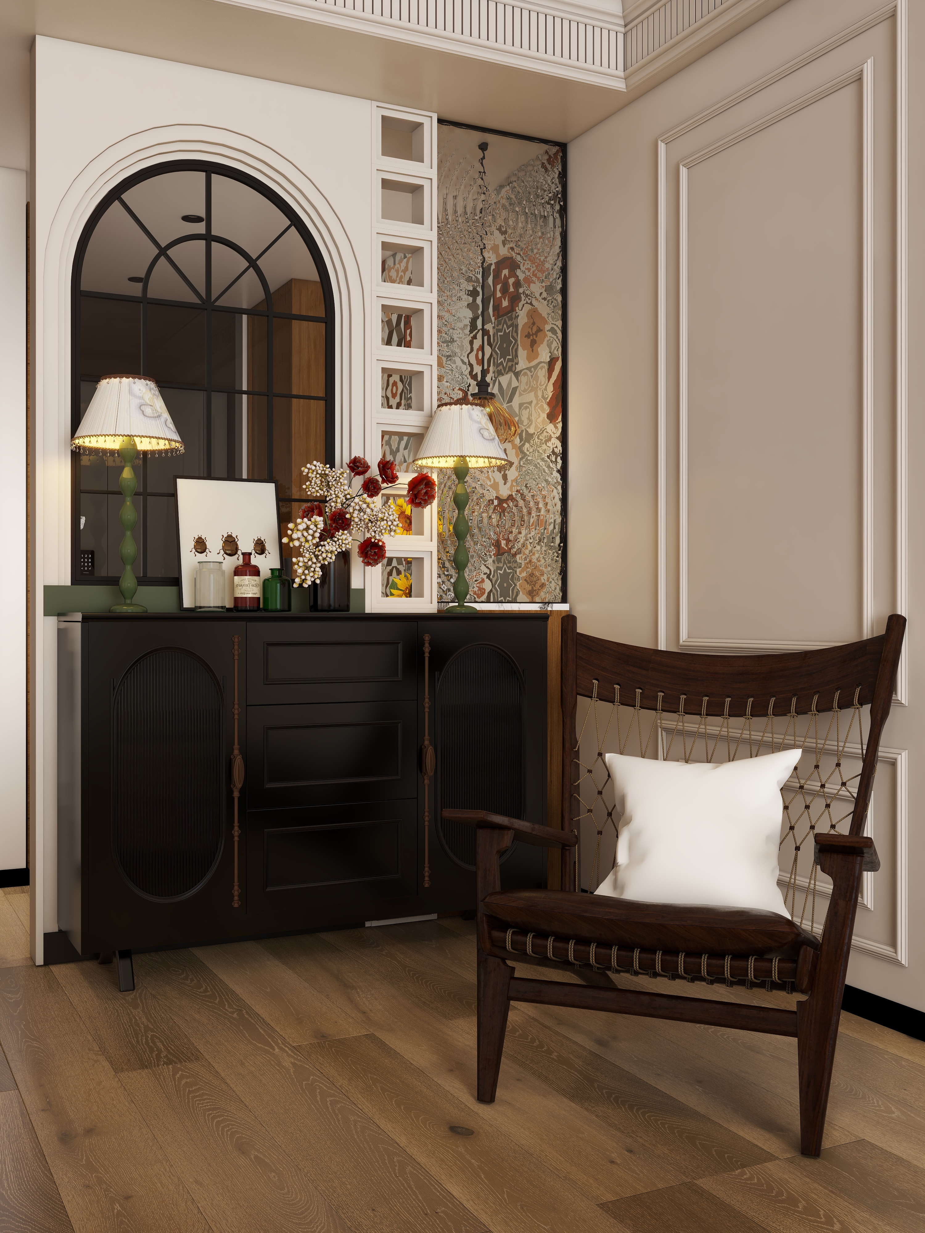 丨效果图表现-中古-装修设计方案