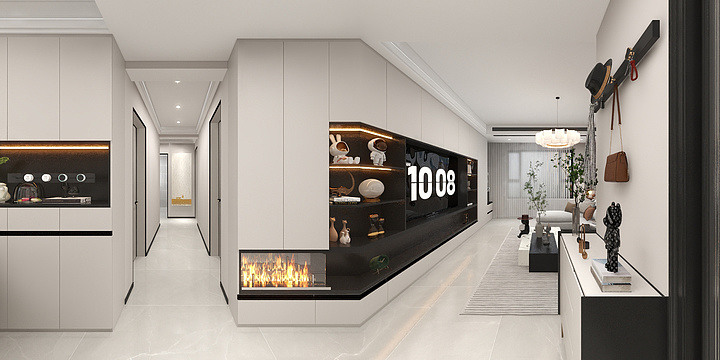 Mr張賸-黑白灰现代风-装修设计方案