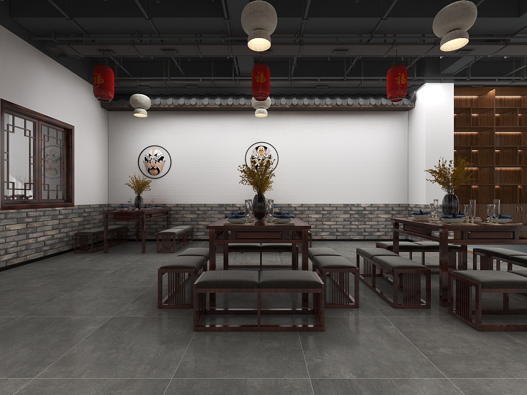 街头保安-人民的食堂（川菜馆）-装修设计方案