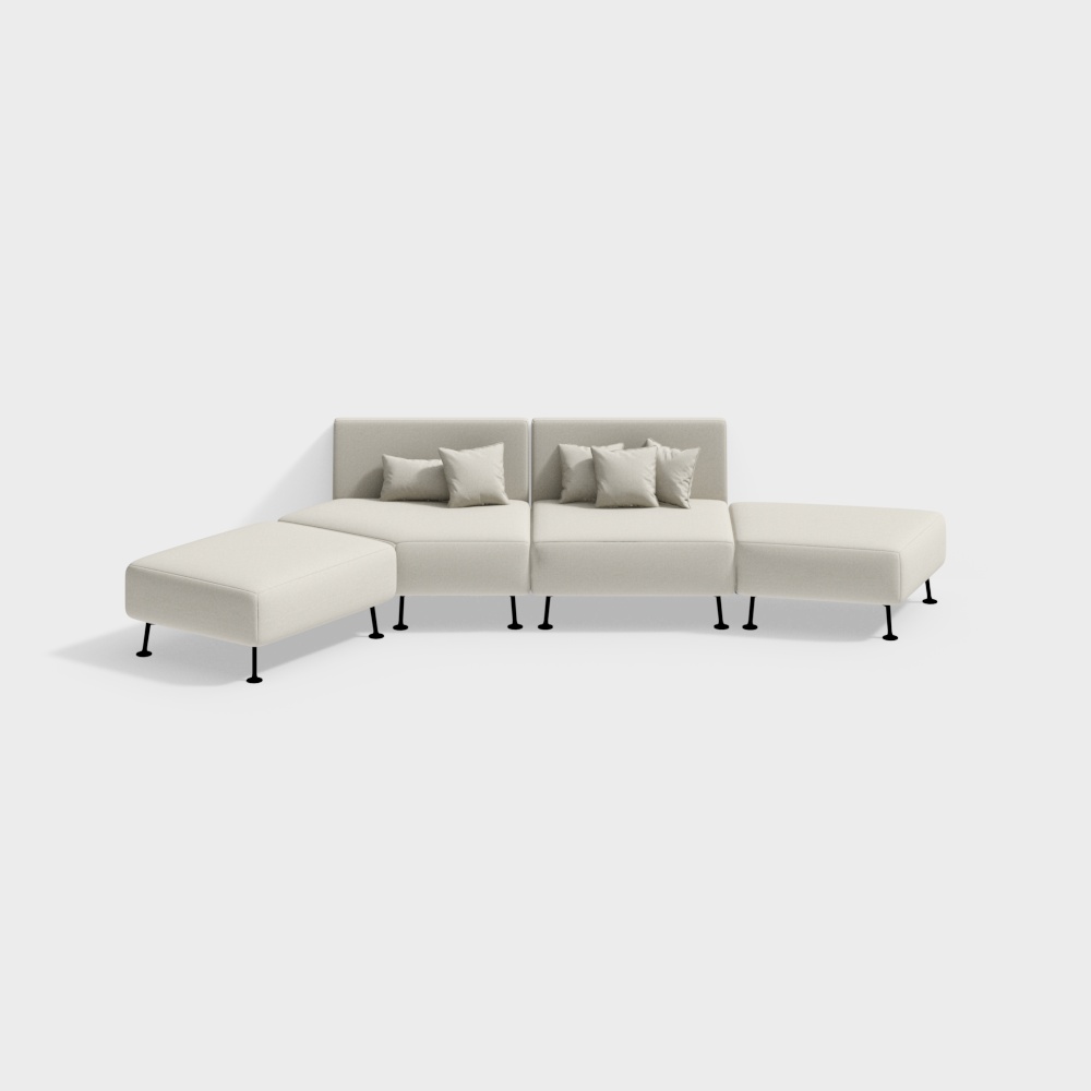 B+FURNITURE - SOFA CORNER - MANUEL3D模型下载_多人沙发3D模型下载_免费3Dmax模型库-酷家乐