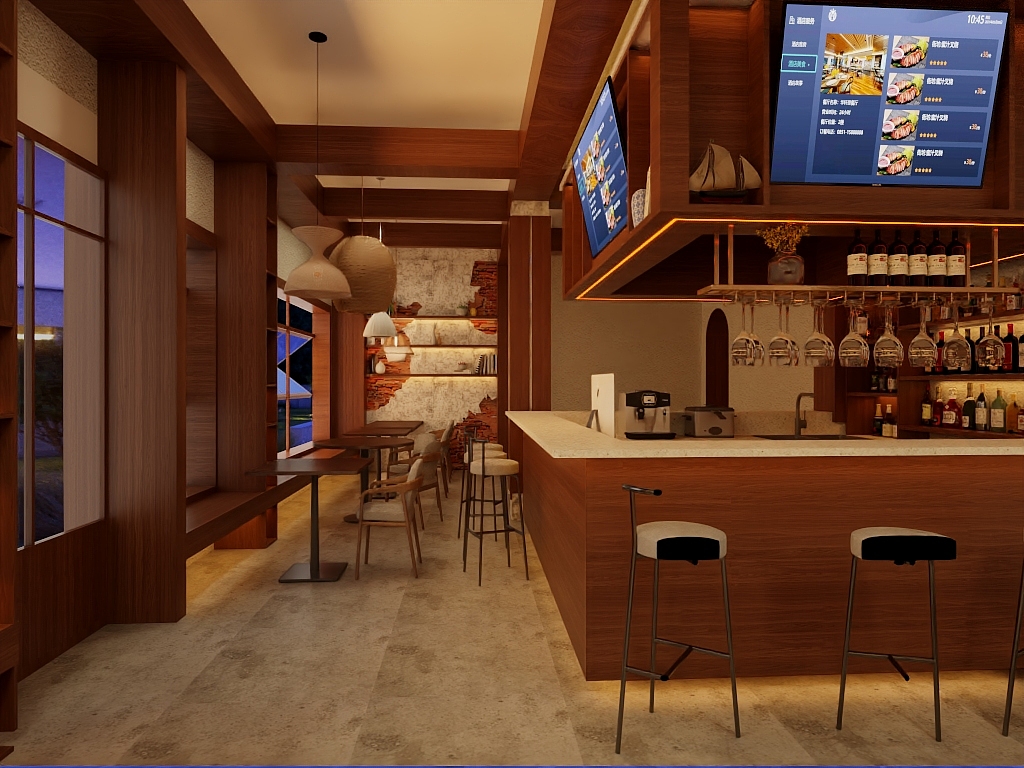 易盛装饰公司-欢时小馆平面图-装修设计方案