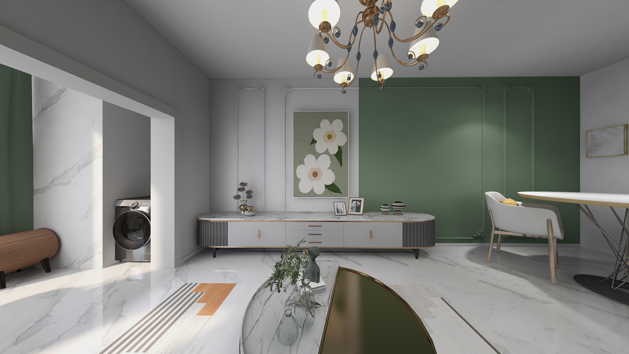 努力生活的璐-德信海德公园83.00㎡A2’3室2厅1卫1厨-装修设计方案