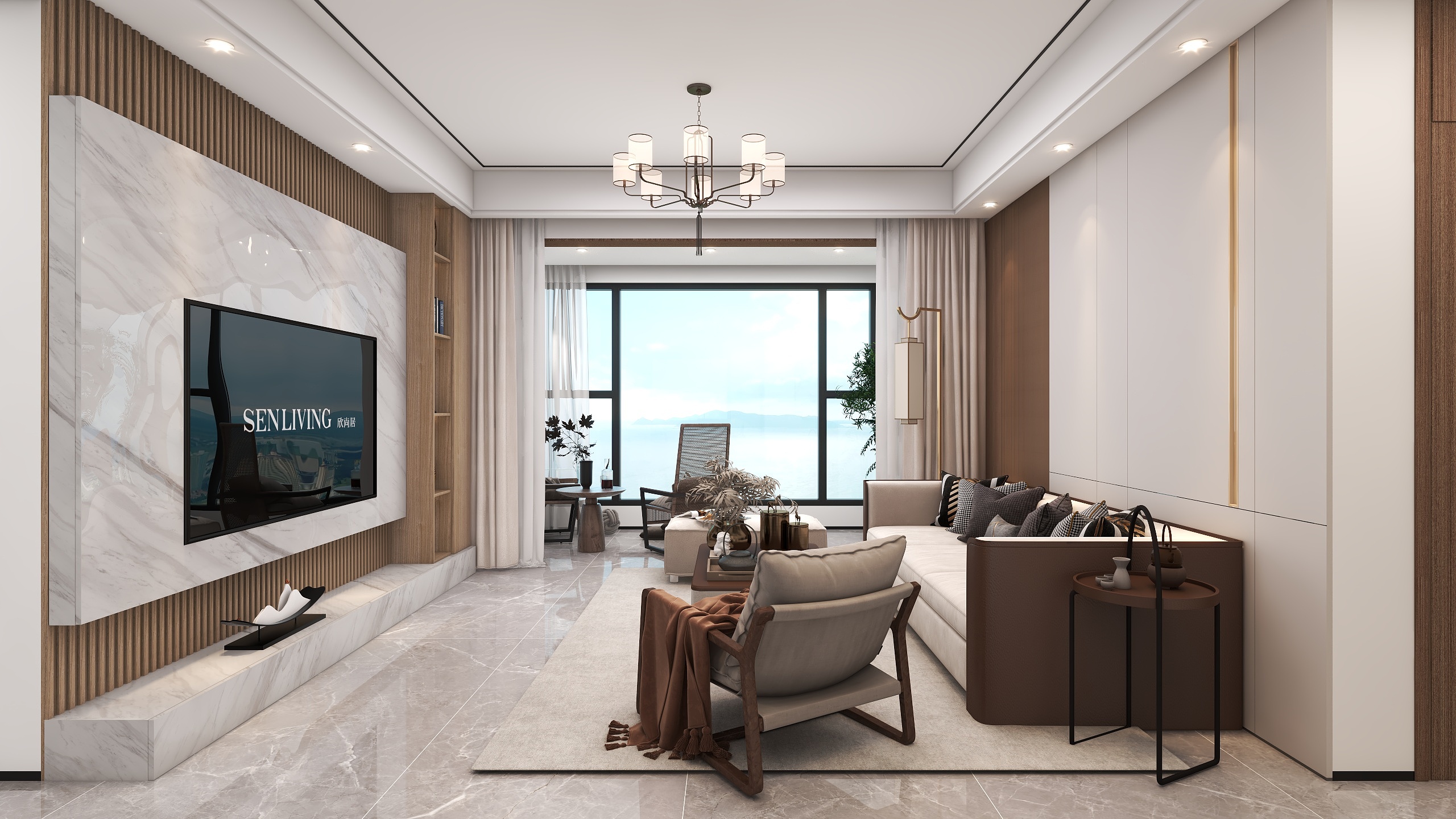 李青越-135方新中式四居室装修效果图