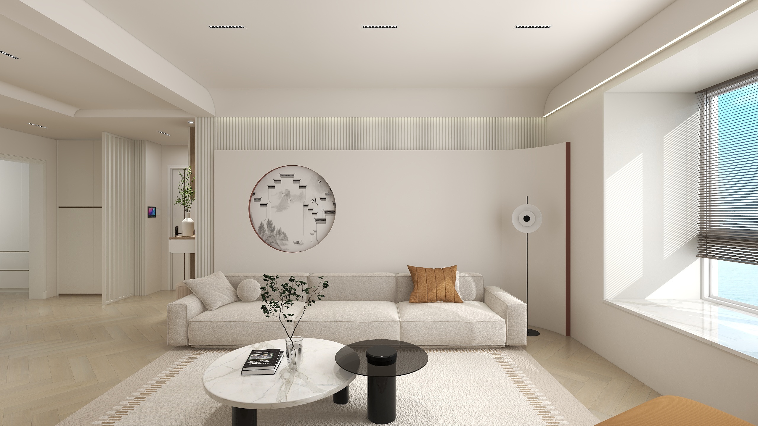 阳光cici-现代简约115㎡3室|奶油混搭|河南-装修设计方案