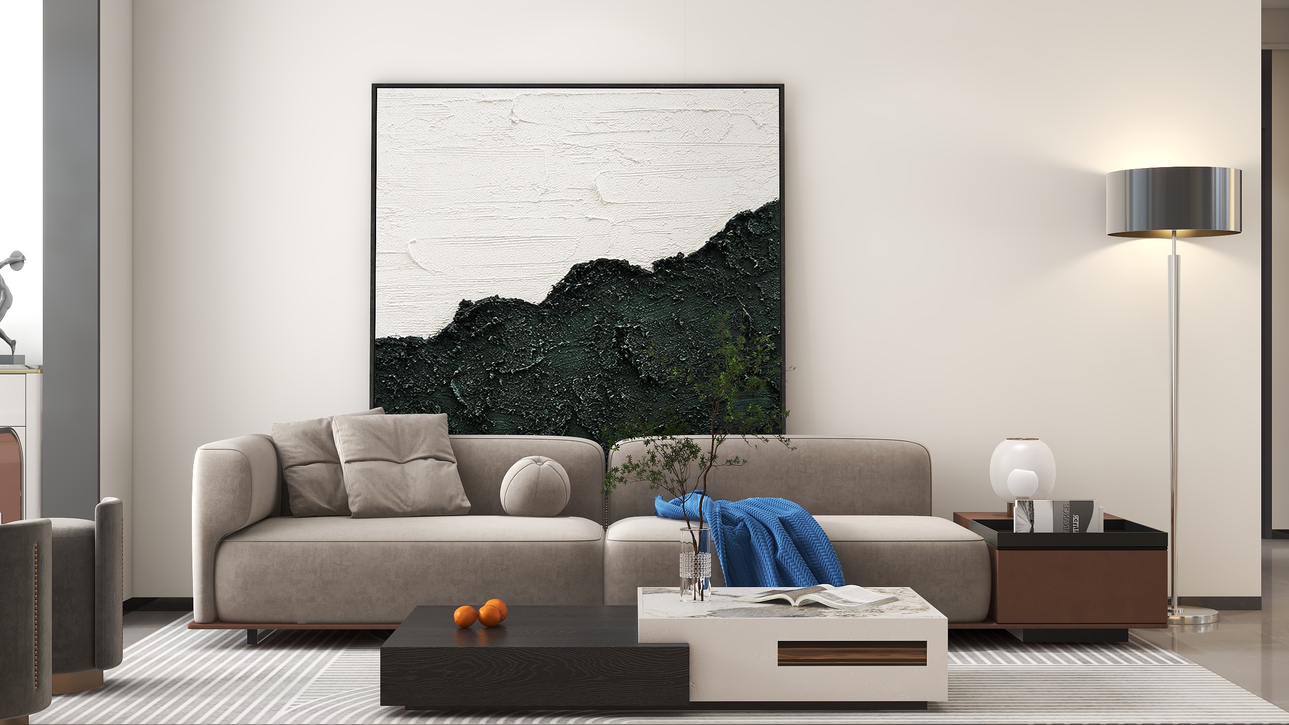 AJ.sir-现代简约123㎡2室-装修设计方案