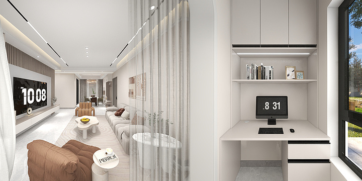 耿文倩-锦艺城130平奶油风-无主灯-装修设计方案