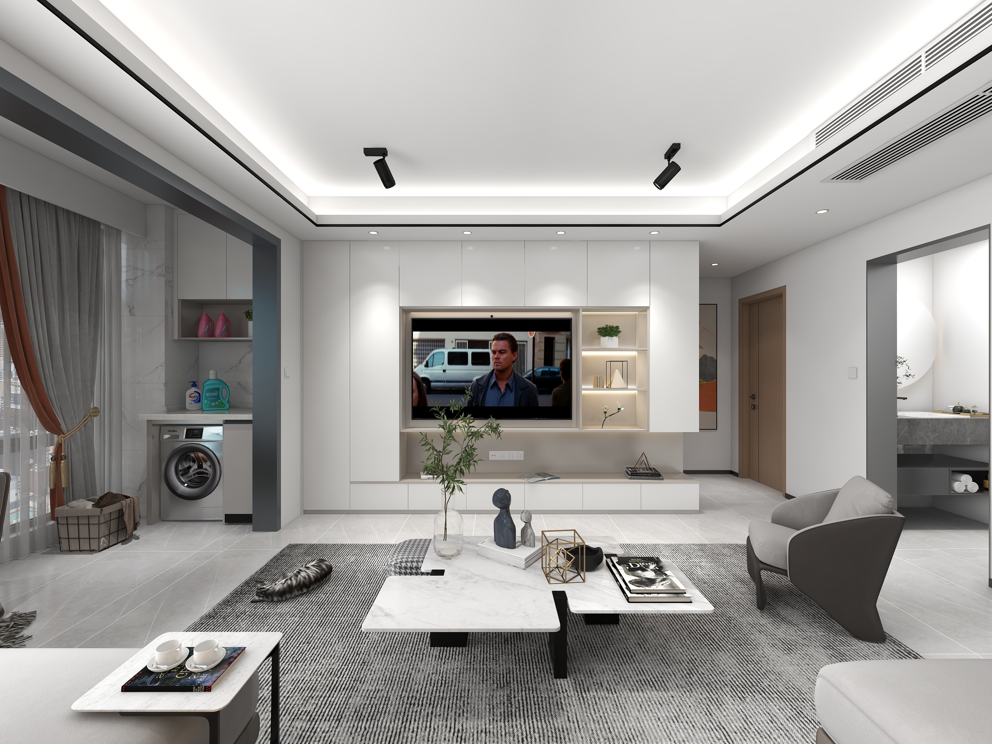 知筑空间设计-现代简约125㎡3室-装修设计方案