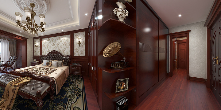 华图易君-美式起居室-装修设计方案