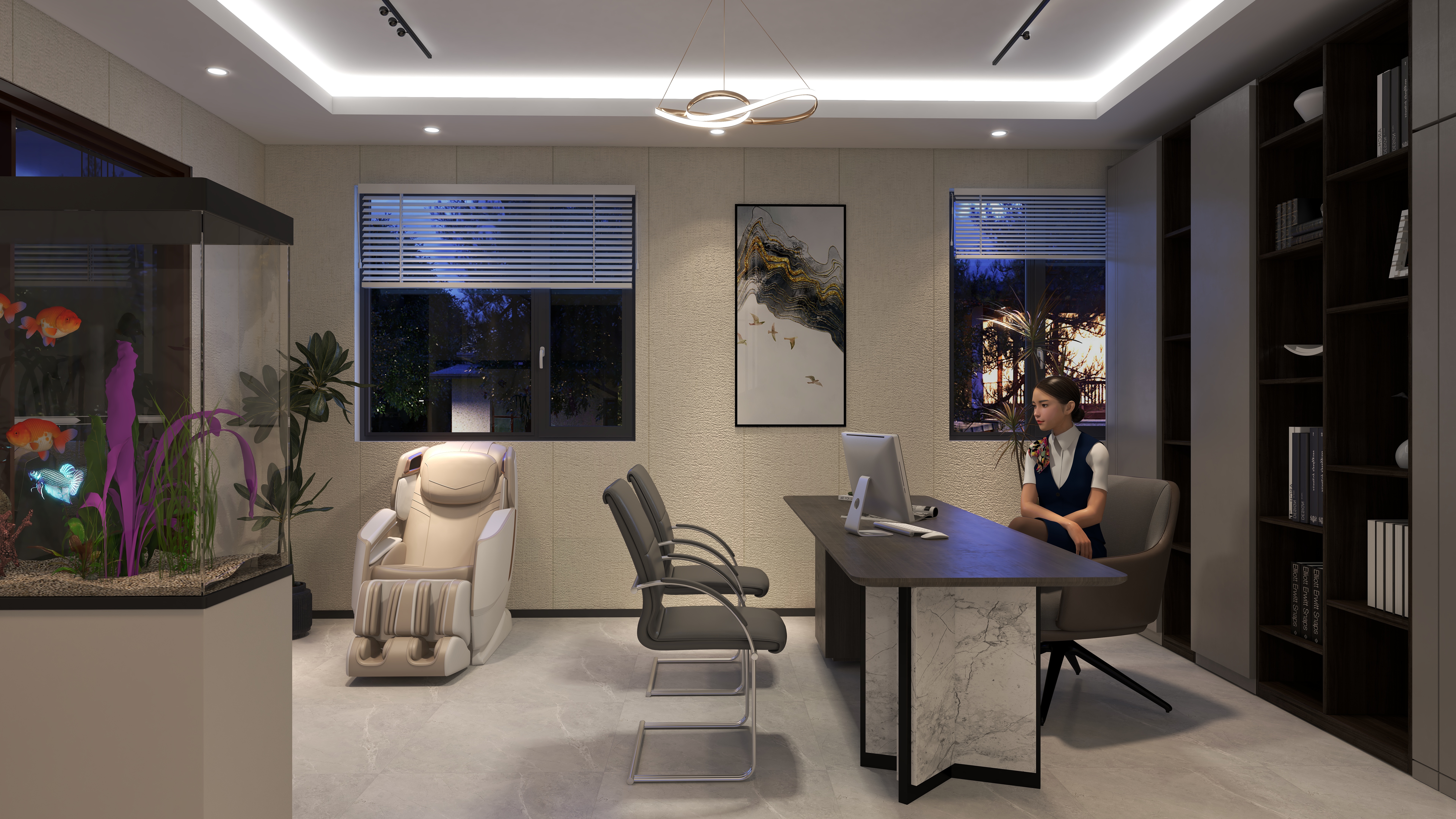 运城裴少-P二层现代小别墅——挑空改造-装修设计方案