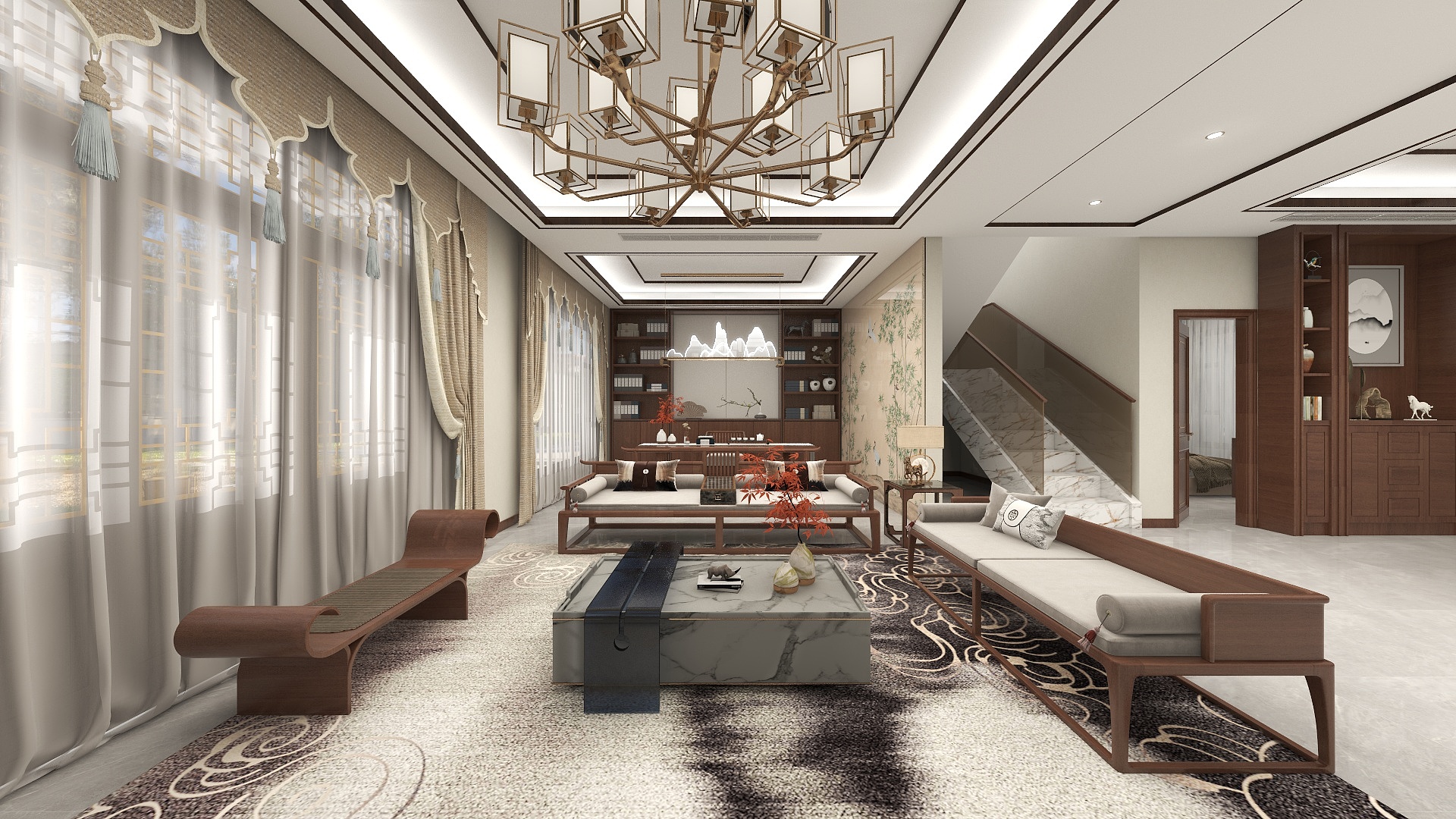 尚美空间艺术设计-西高别墅z装修效果图