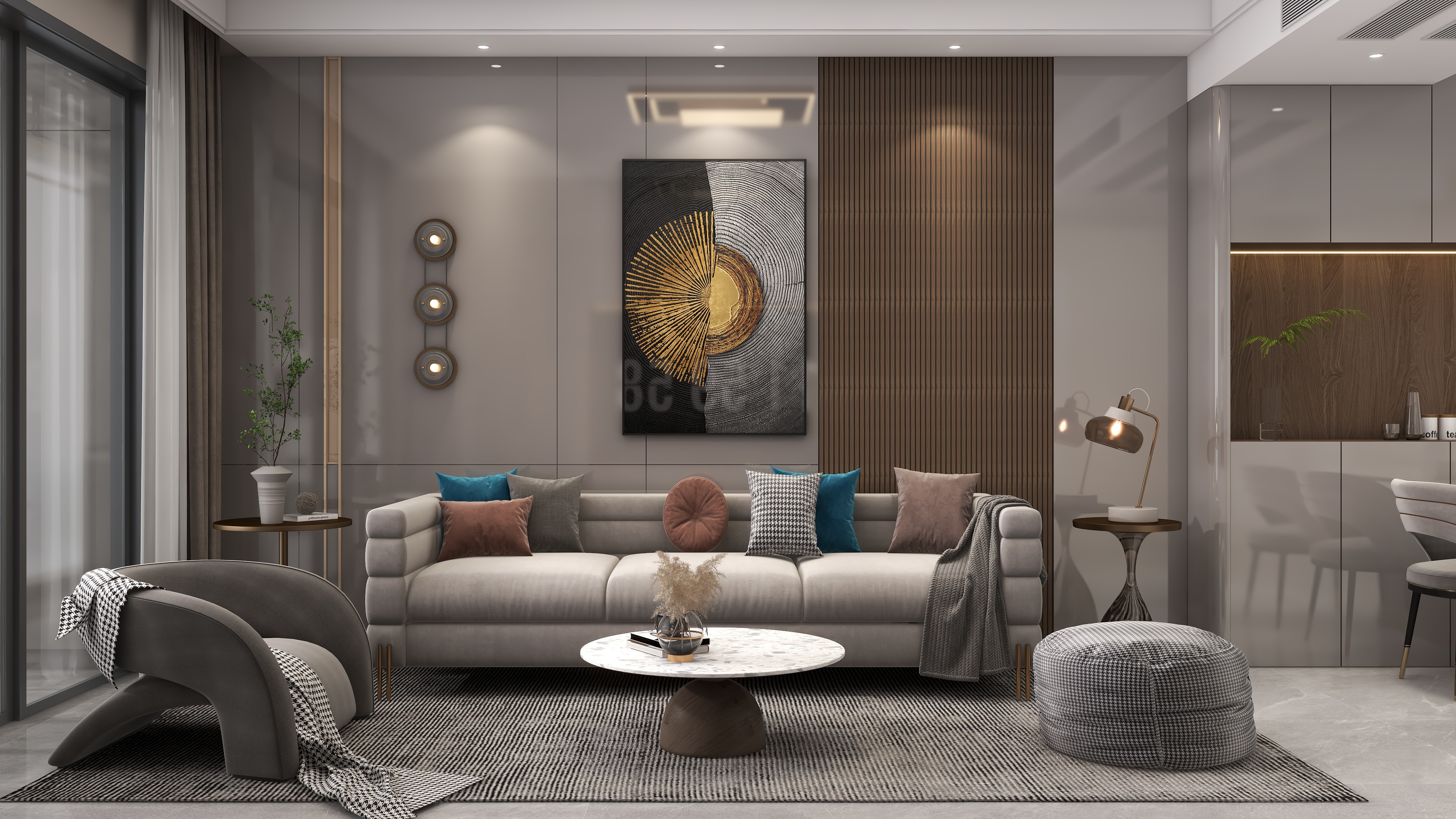 庄育霖-水贝泊林花园104平轻奢3室装修效果图