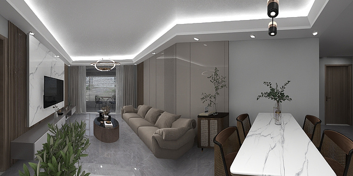 AAAA强子装饰-蓝山二期130四室 奶油风-装修设计方案