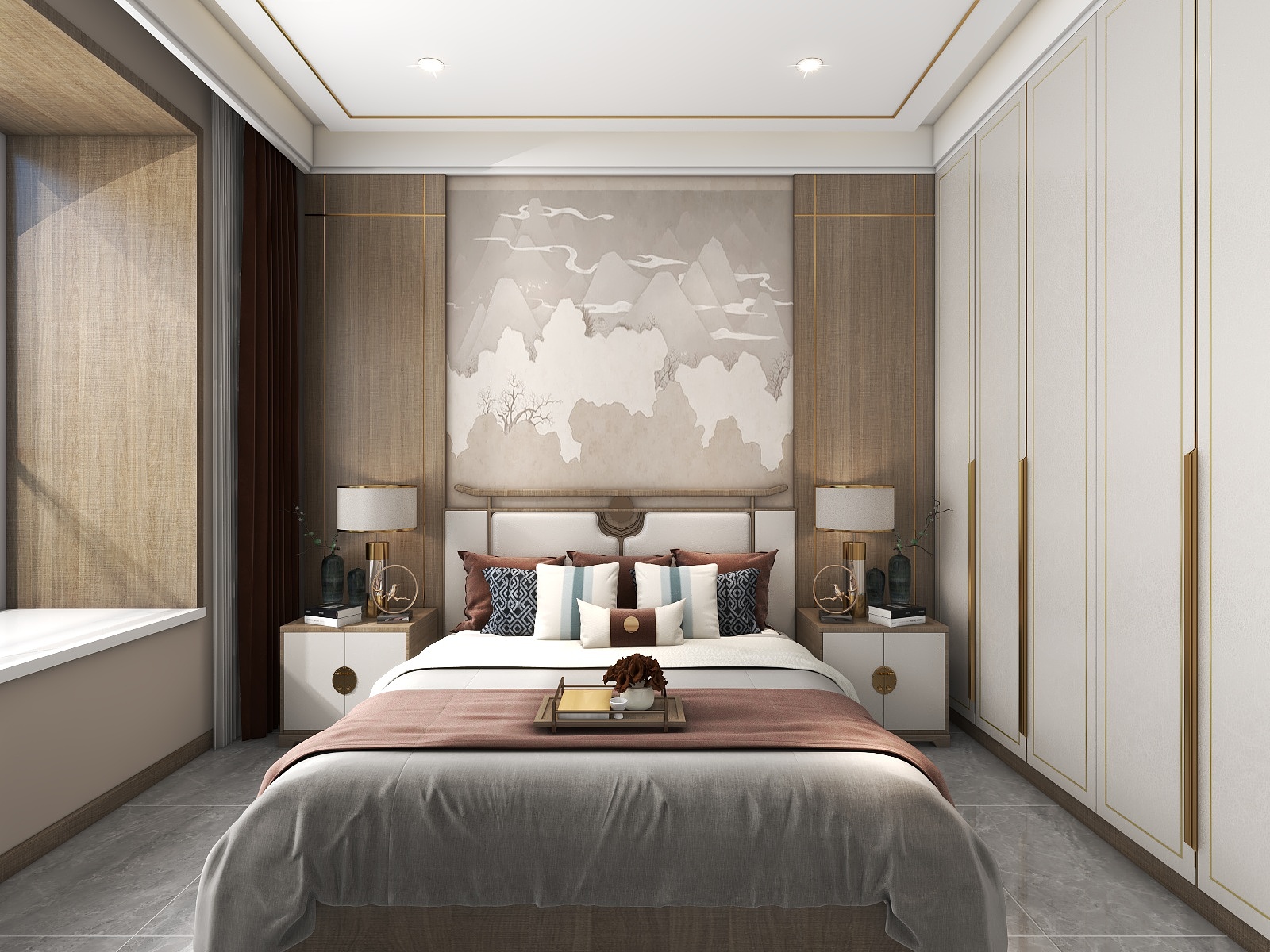 设计师赵定宇-孝义市梧桐新区教师公寓-114㎡-新中式装修效果图