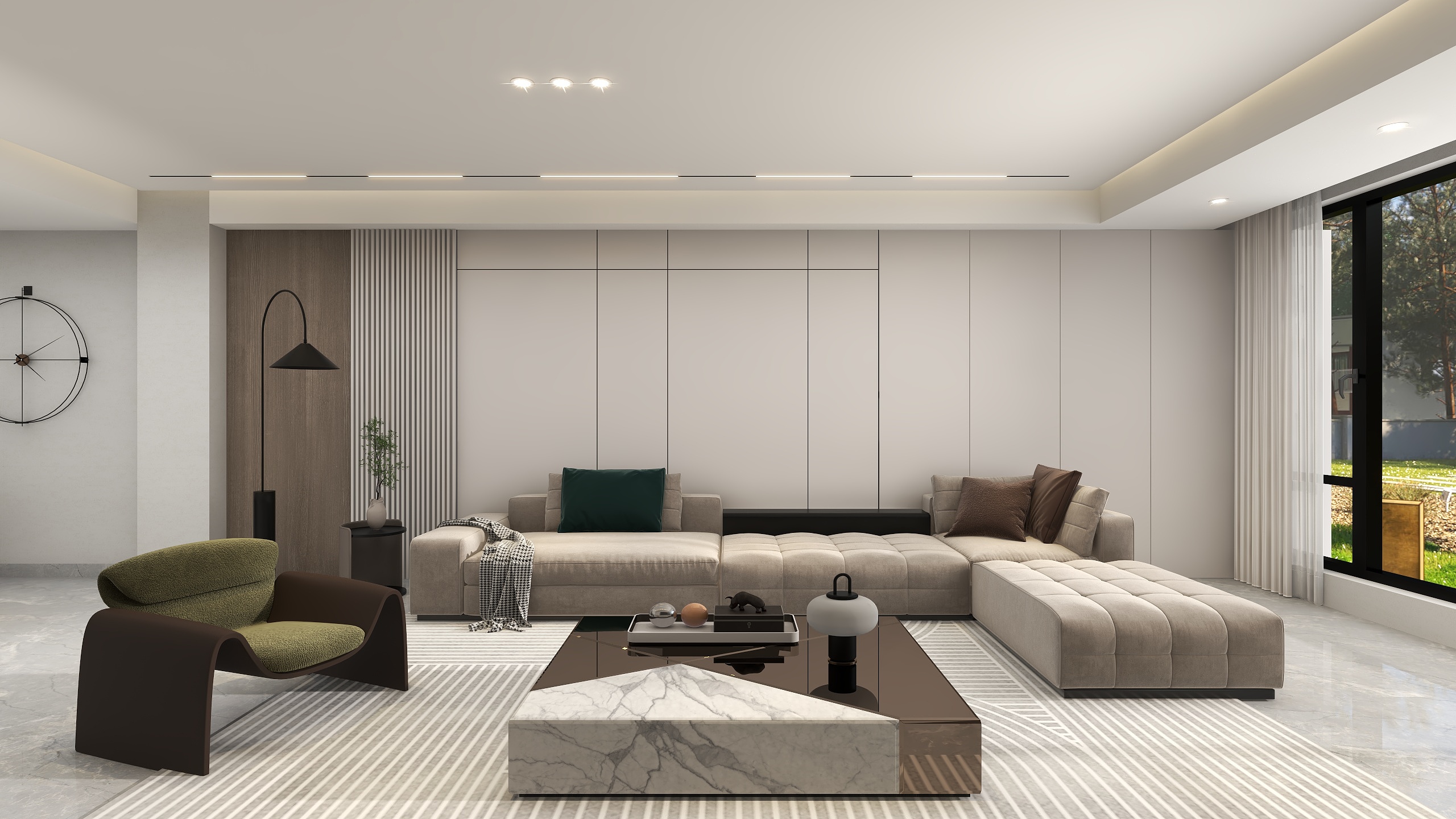 李青越-170平方现代简约三居室装修效果图