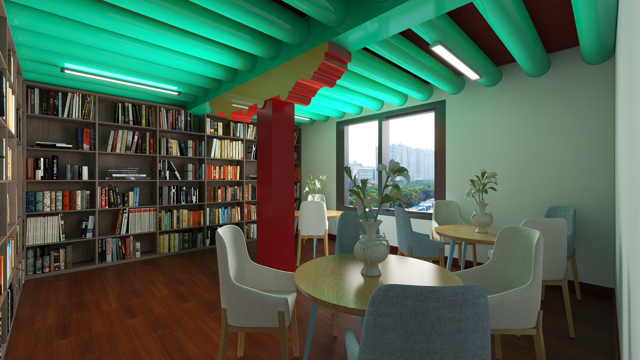 昌都市子辰广告传媒有限责任公司-津如意文化服务中心图书室-装修设计方案