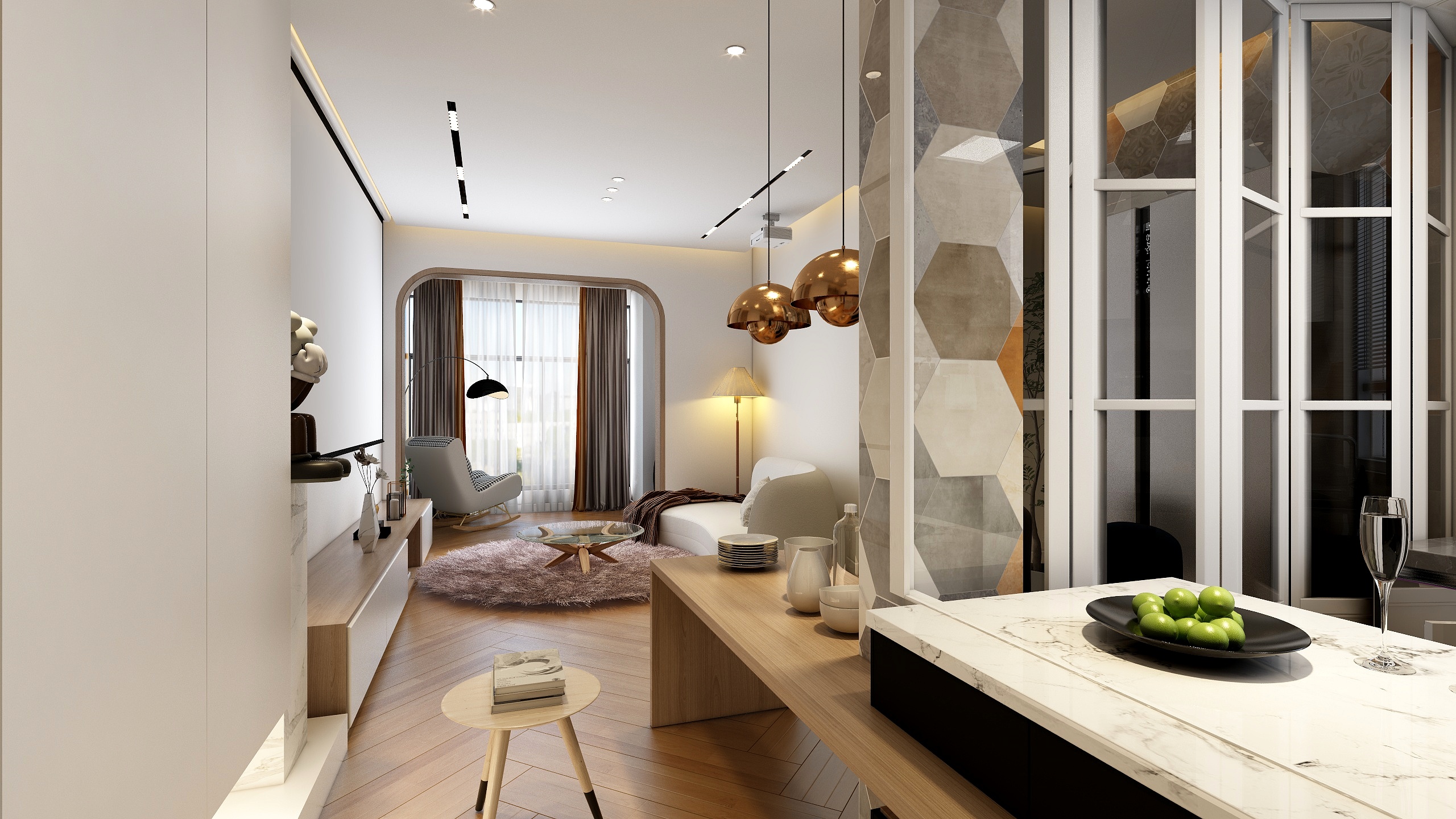 黄山阿凯-山海天地83㎡3室-装修设计方案