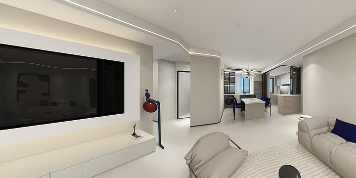 古城雪花-翰文居安里  奶油风苗总雅居    比高装饰-开放式-副本-副本-副本-装修设计方案