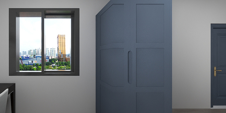 135****0804jgcA-门第规划初稿-上色-利用美式柜子-装修设计方案