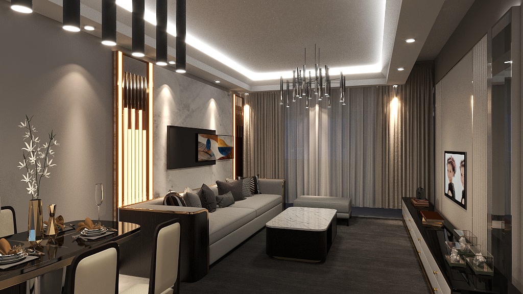 辛成骜-保利东湾86㎡2室-装修设计方案