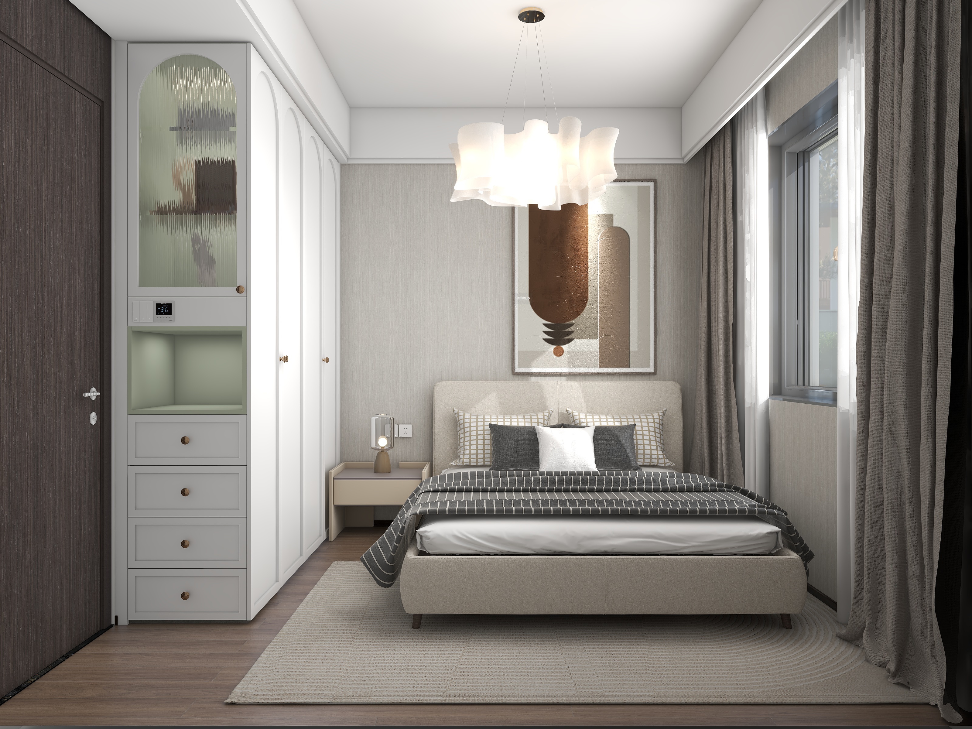 设计师晴阳-轻法式昆仑樾8-1-1002-装修设计方案