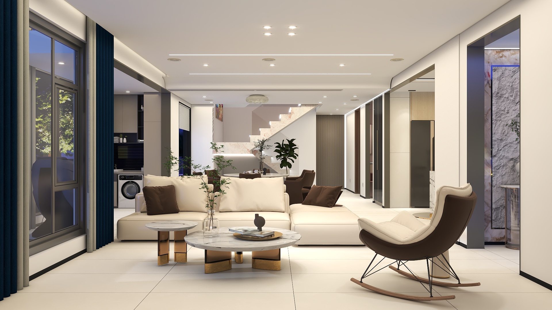 雨夜烧火-西湖墅现代简约126㎡3室-装修设计方案