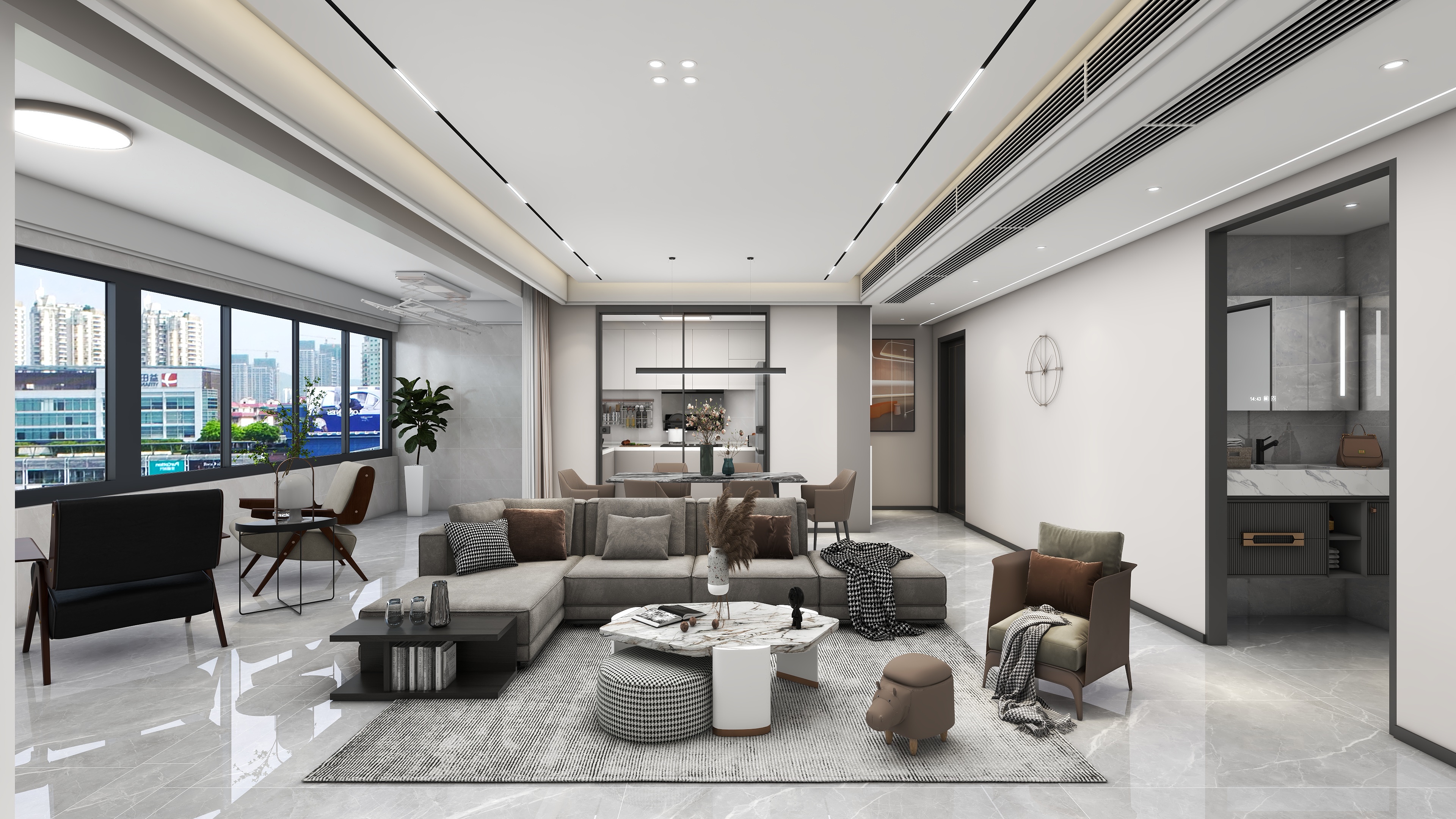 星空设计500一套-四居现代轻奢134㎡装修效果图