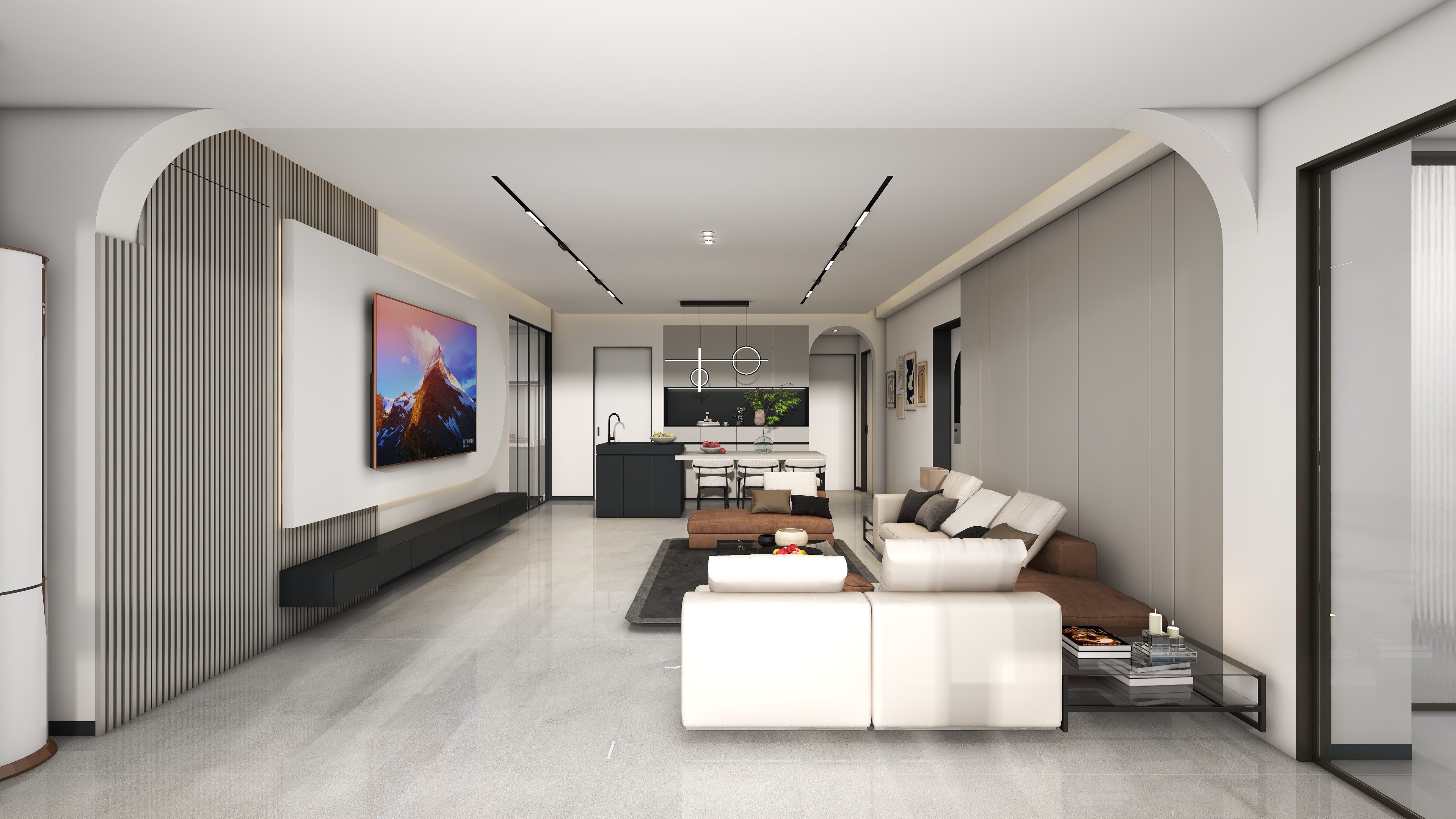 星空设计500一套-四居现代简约157㎡装修效果图