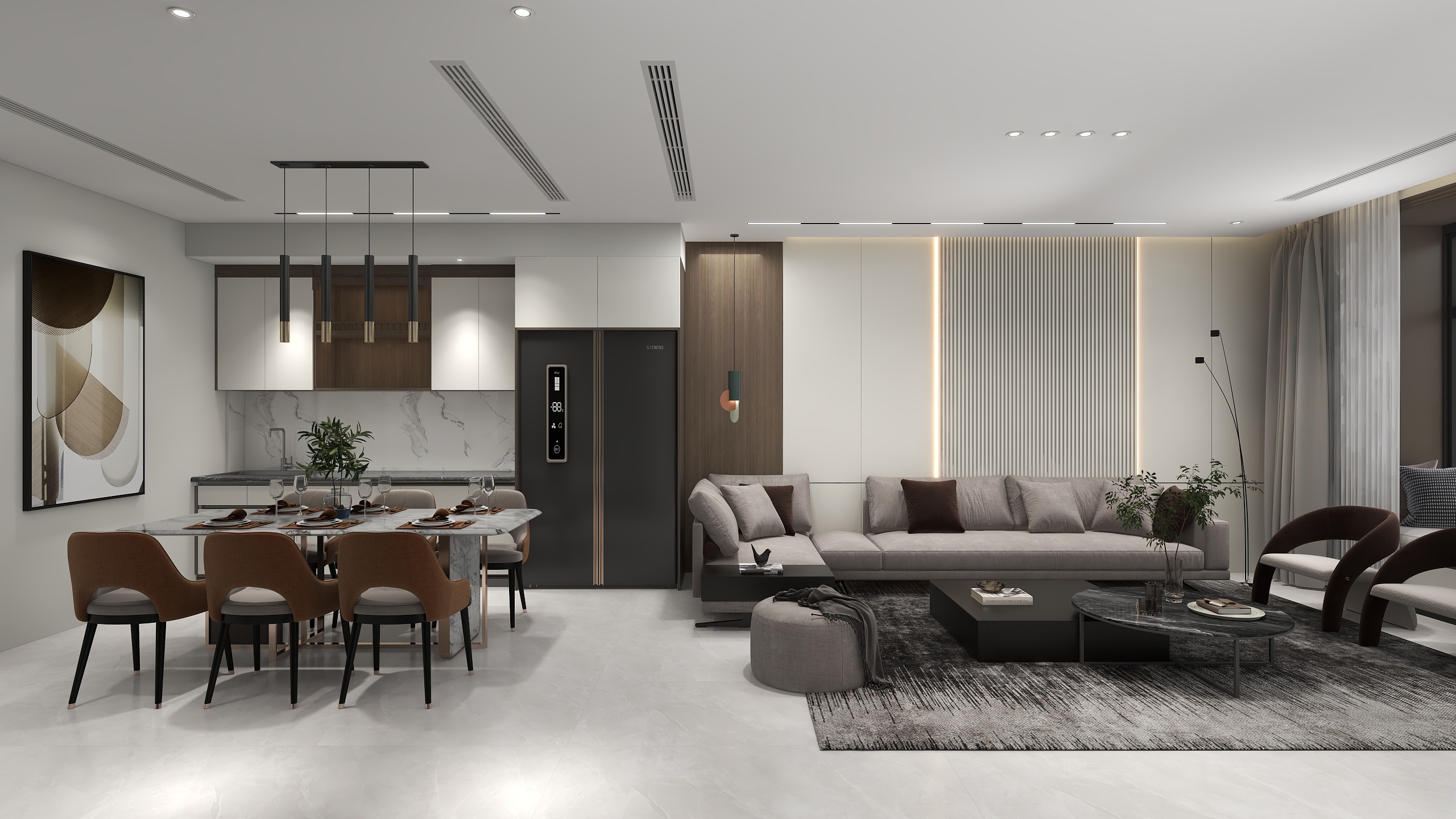 骏腾全案设计-郑开碧桂园81㎡1室装修效果图