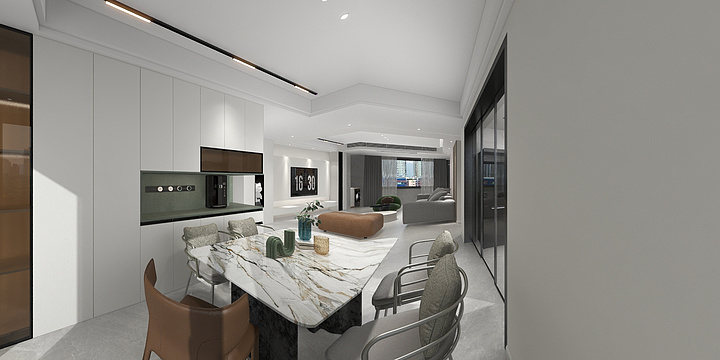 全案装修室内设计-绿宝鑫园8-02户型-装修设计方案