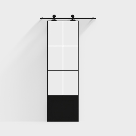 Hanging rail glass door