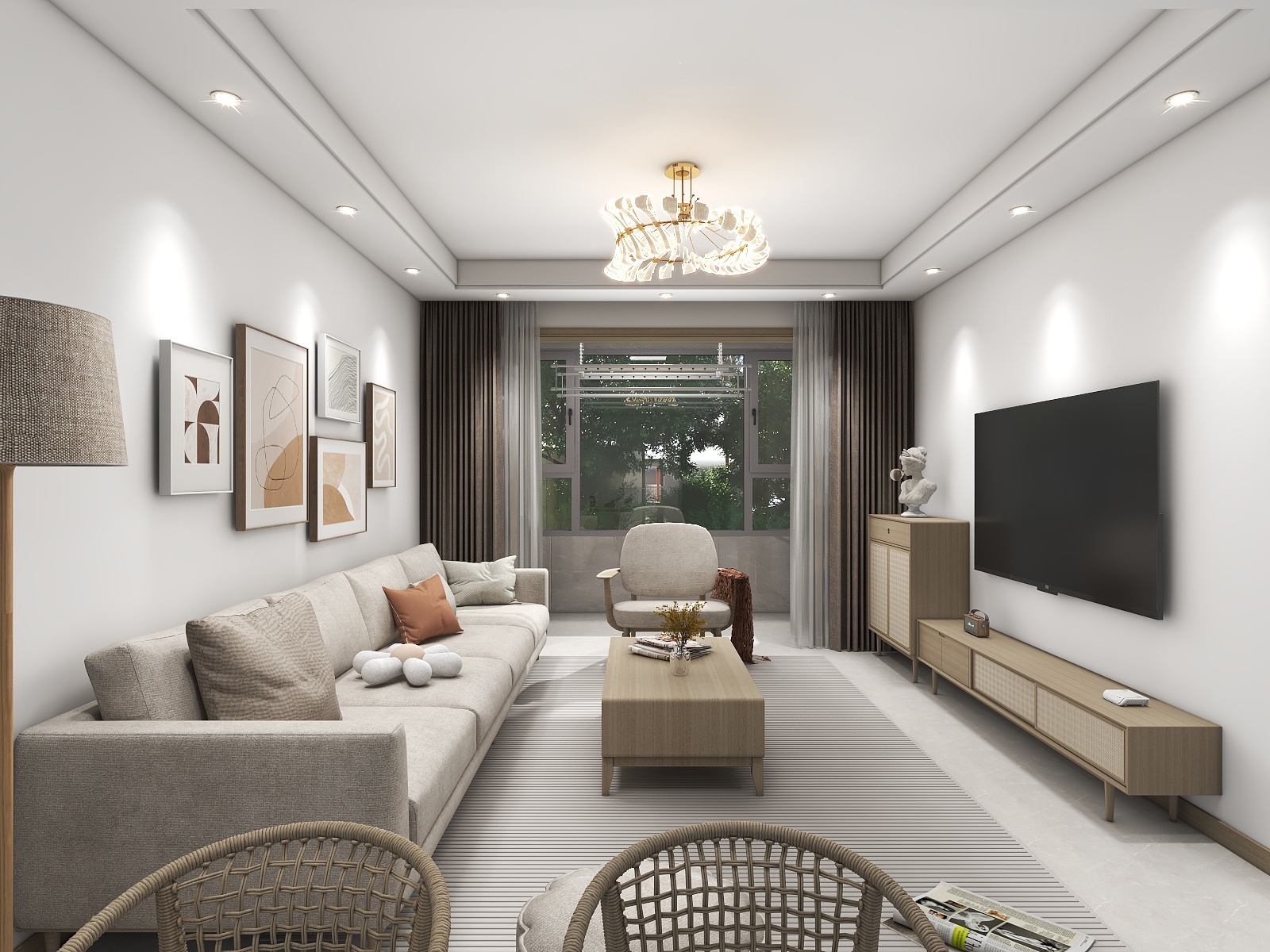 设计师赵定宇-崇文学府-原木风-装修设计方案