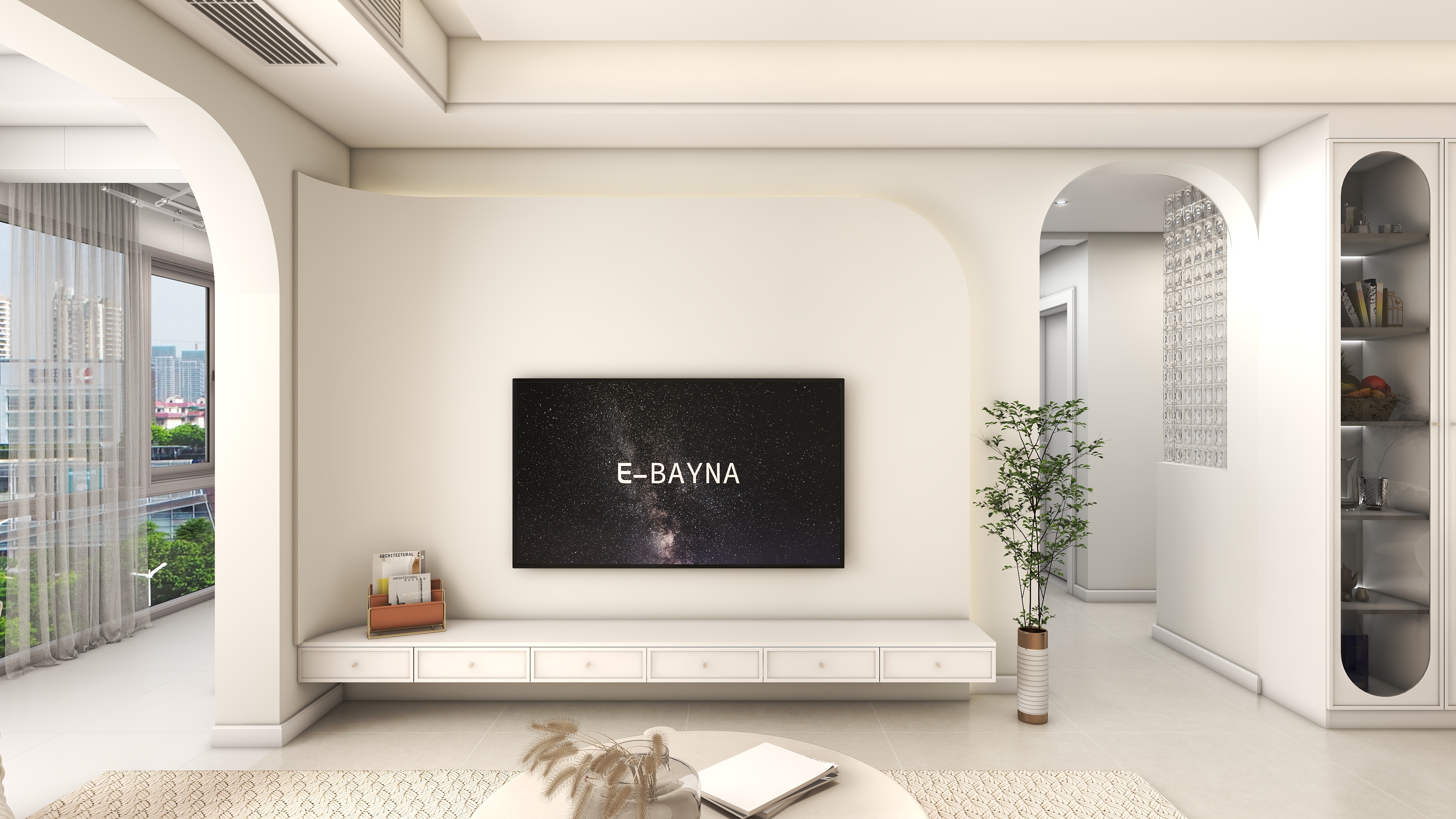 星空设计500一套-三居奶油风110㎡装修效果图