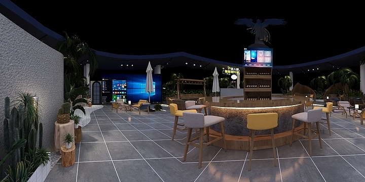 一个设计师呀-天台酒吧 -（地砖 夜景）-副本-装修设计方案