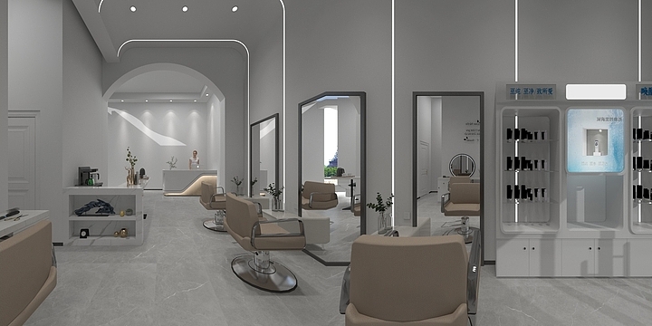 天心无泪-理发店-装修设计方案