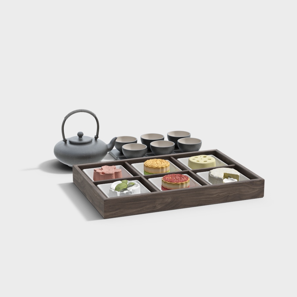 现代茶具点心